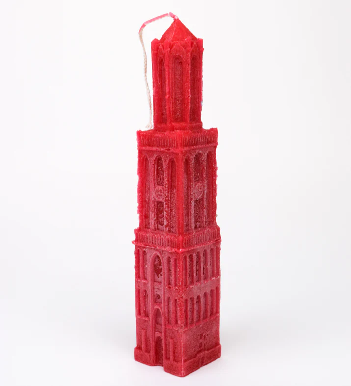Afbeelding van de originele Domkaars - rood (22cm) | Kaarsen van Torens