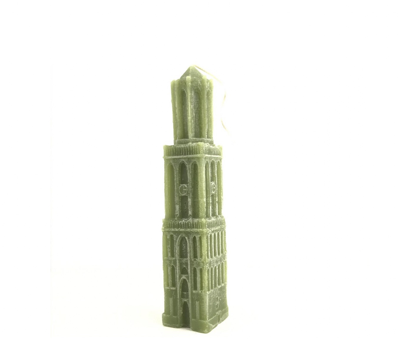 Afbeelding van de originele Domkaars - groen (22cm) | Kaarsen van Torens
